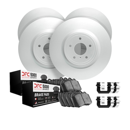 Dynamic Friction Company Front and Rear Brake GEOMET Rotors with 5000 Advanced Brake Pads includes Hardware - 9514-63234